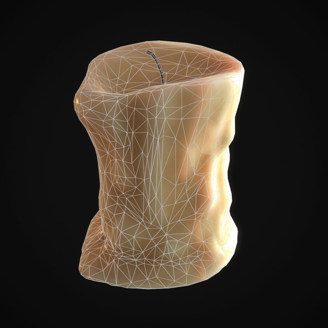 Stylized candle  Low-poly 3D model_4