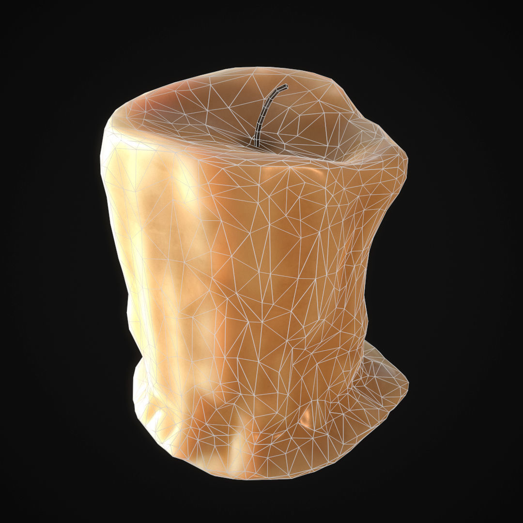 Stylized candle  Low-poly 3D model_5