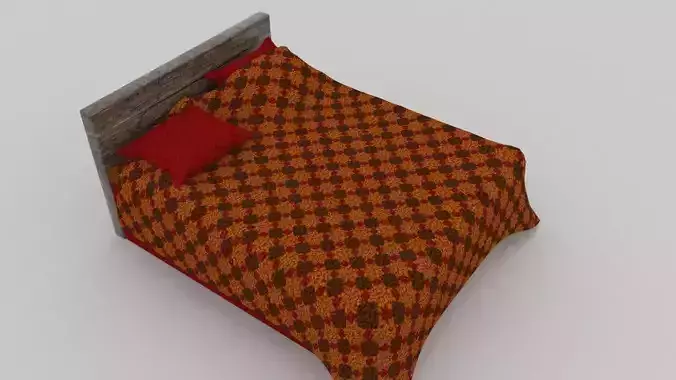 Interior bed with materials