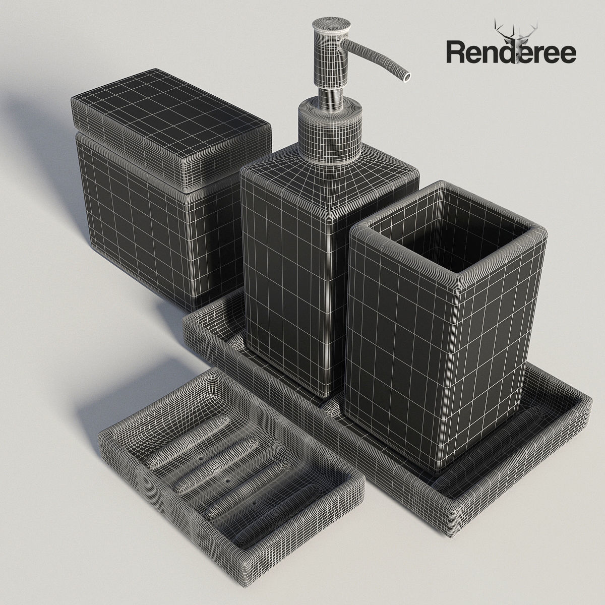 Bathroom Big Set 3D model_5