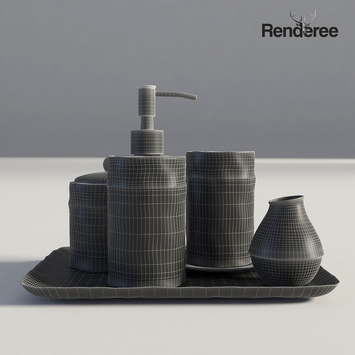 Bathroom Big Set 3D model_8