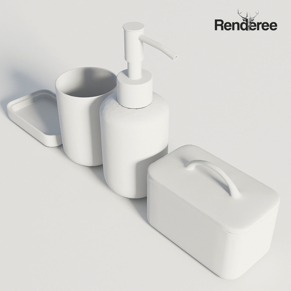 Bathroom Big Set 3D model_23