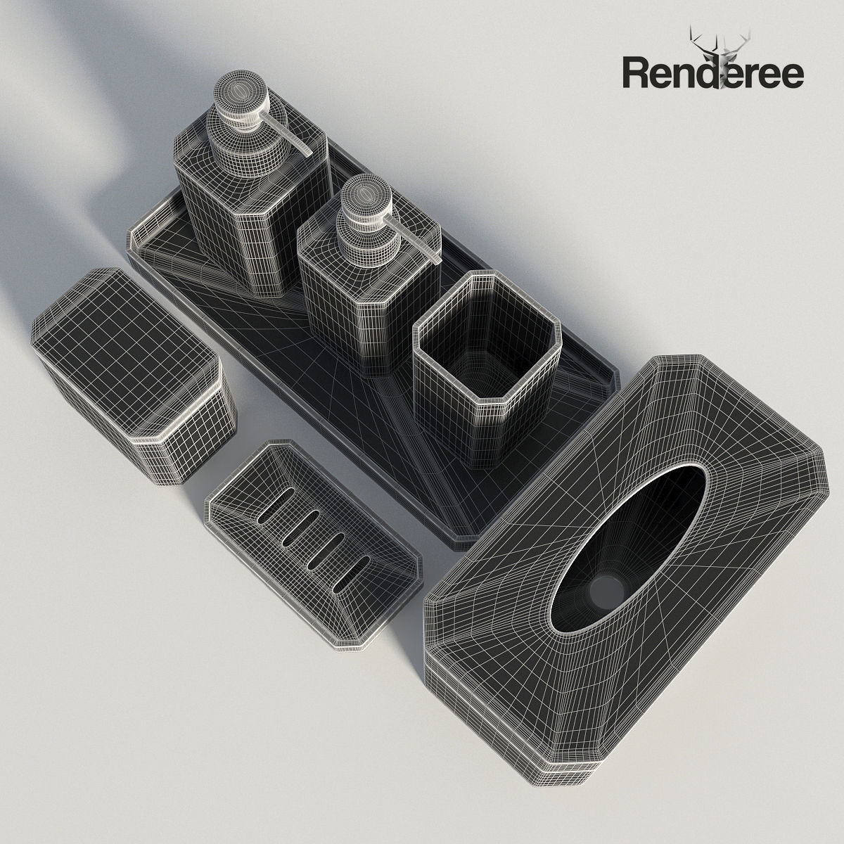 Bathroom Big Set 3D model_15