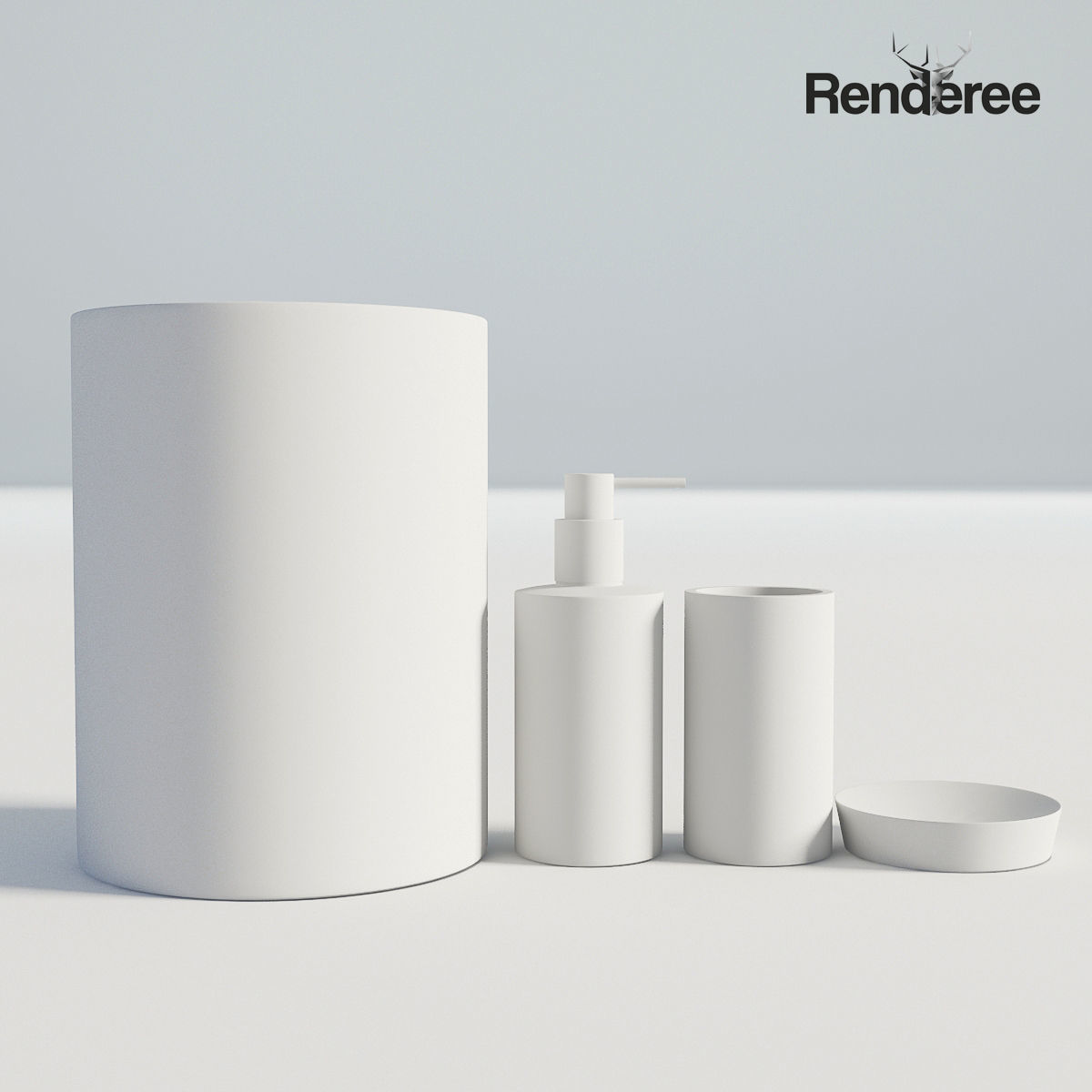 Bathroom Big Set 3D model_43