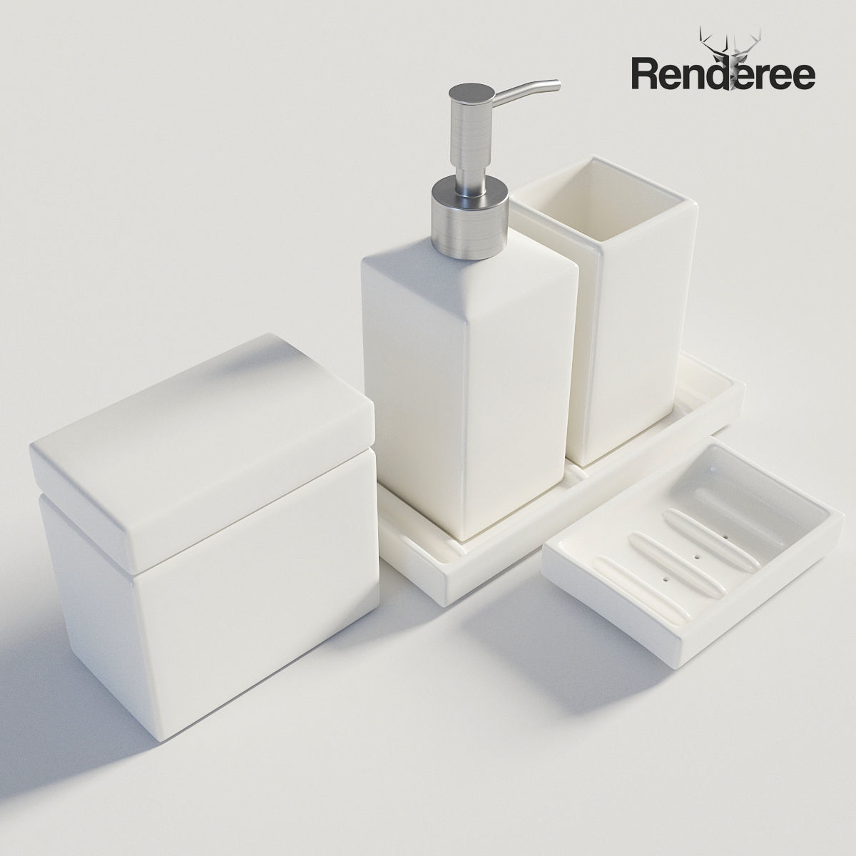 Bathroom Big Set 3D model_2