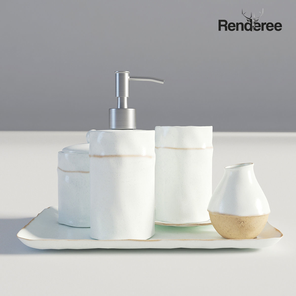 Bathroom Big Set 3D model_6