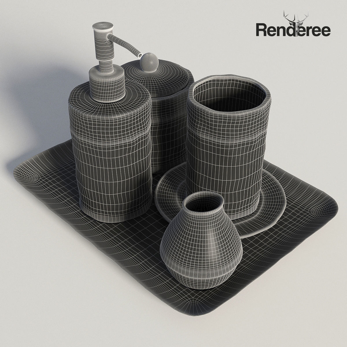 Bathroom Big Set 3D model_9