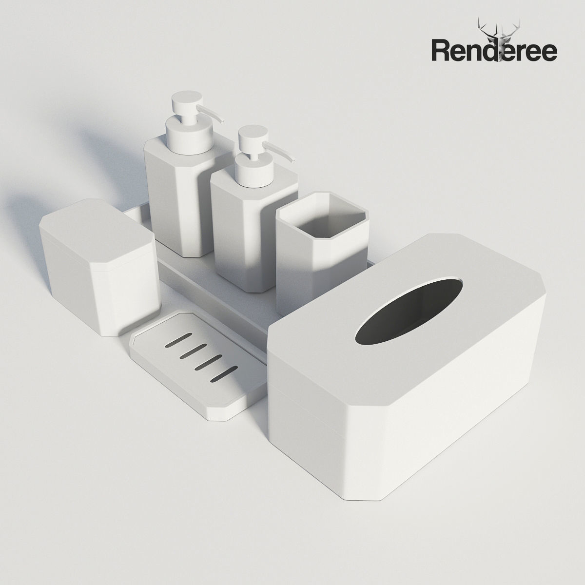 Bathroom Big Set 3D model_14