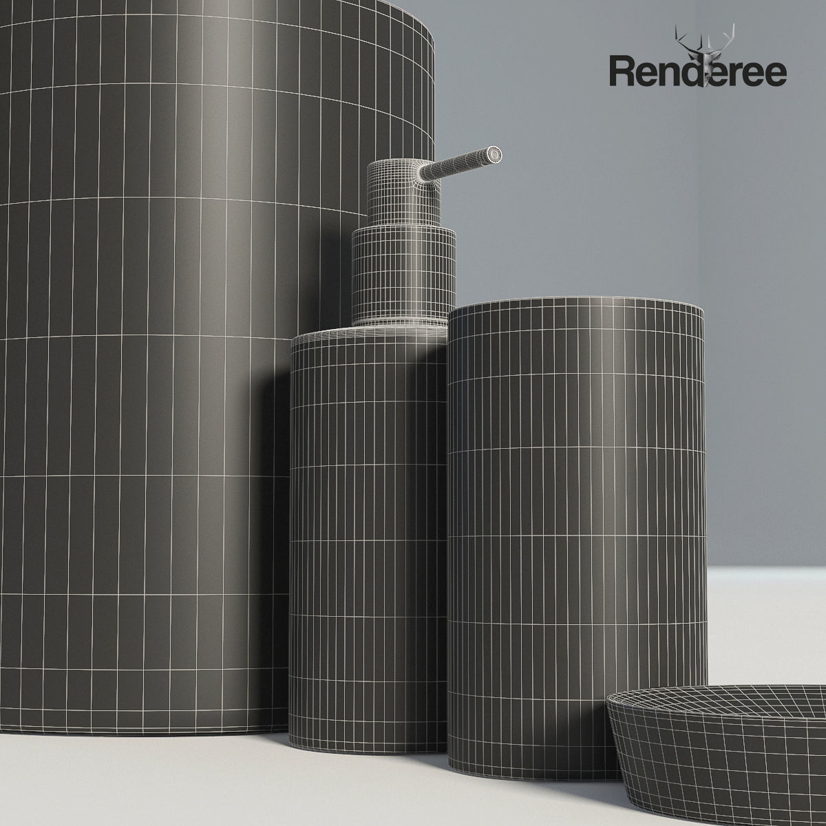 Bathroom Big Set 3D model_44