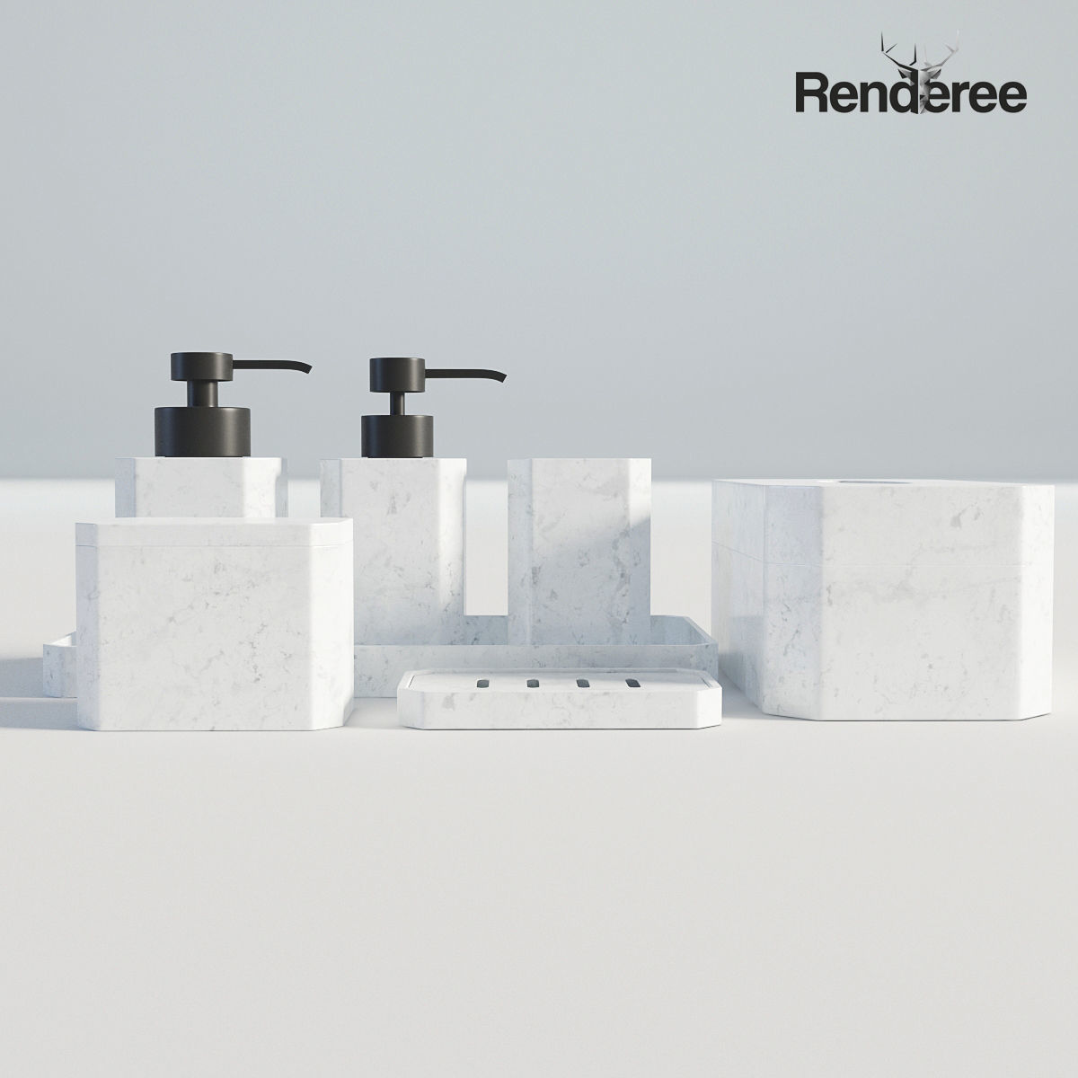 Bathroom Big Set 3D model_11