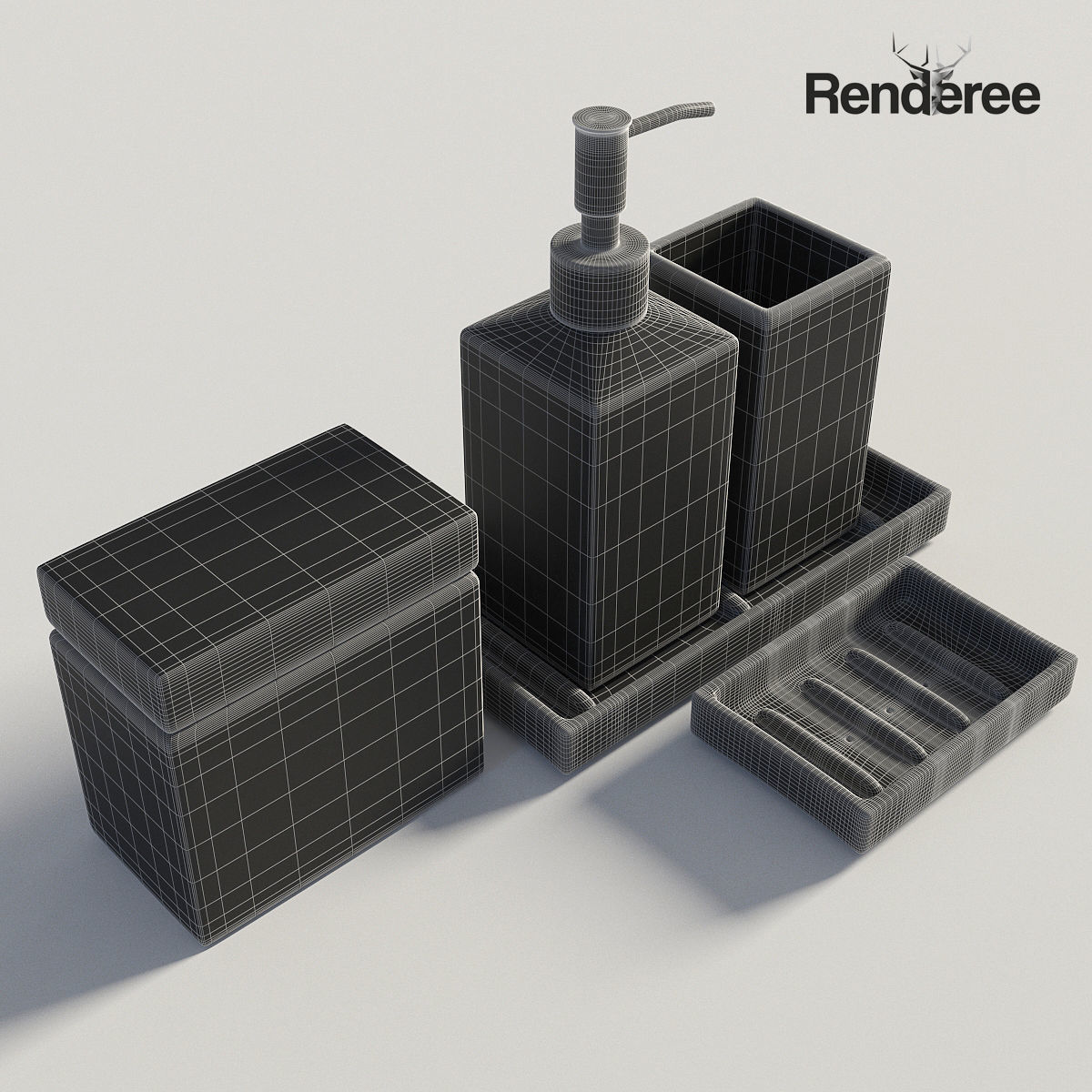 Bathroom Big Set 3D model_4