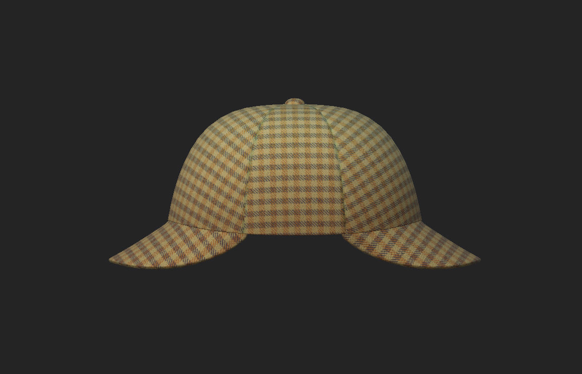 Deerstalker Hat 3D model_8