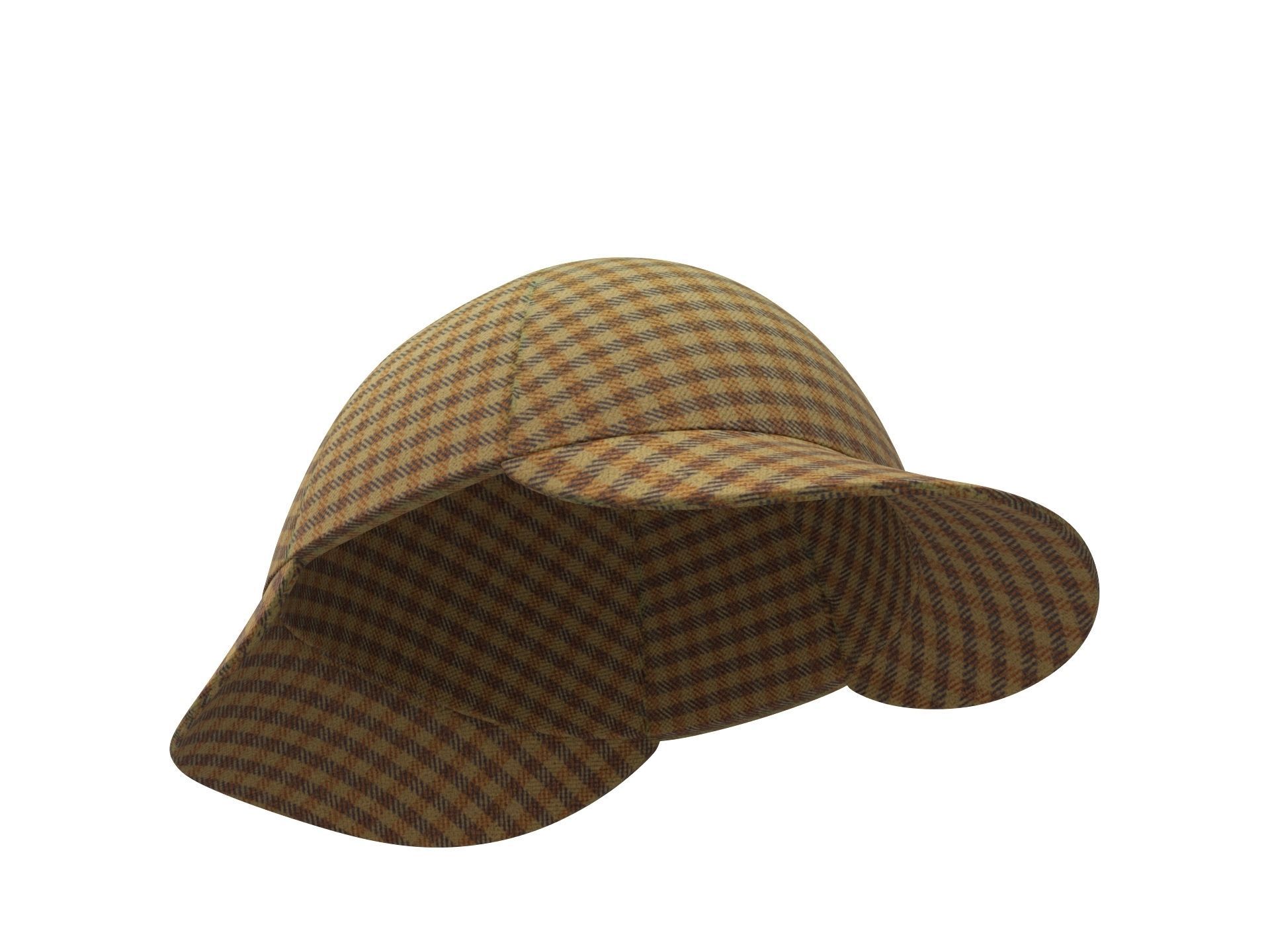 Deerstalker Hat 3D model_2