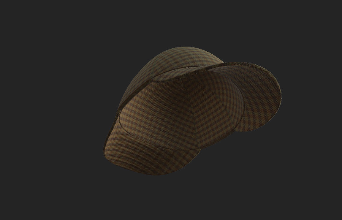 Deerstalker Hat 3D model_12