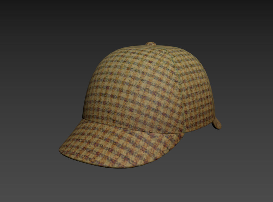 Deerstalker Hat 3D model_14
