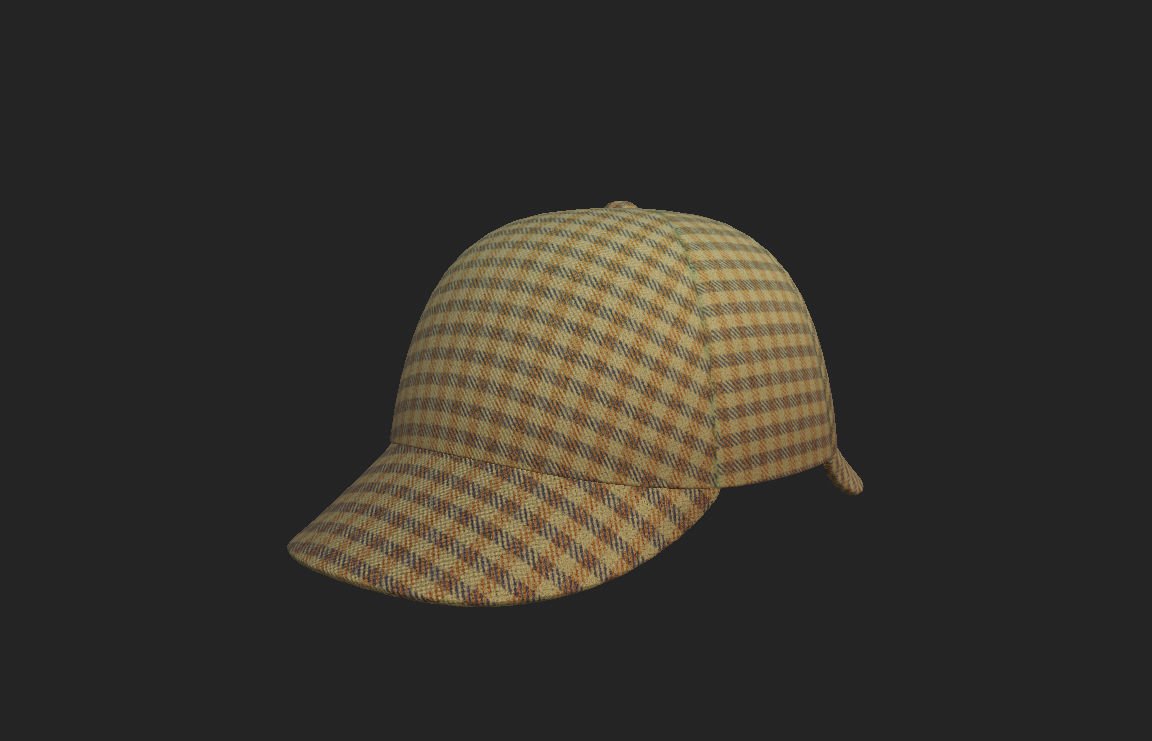 Deerstalker Hat 3D model_5