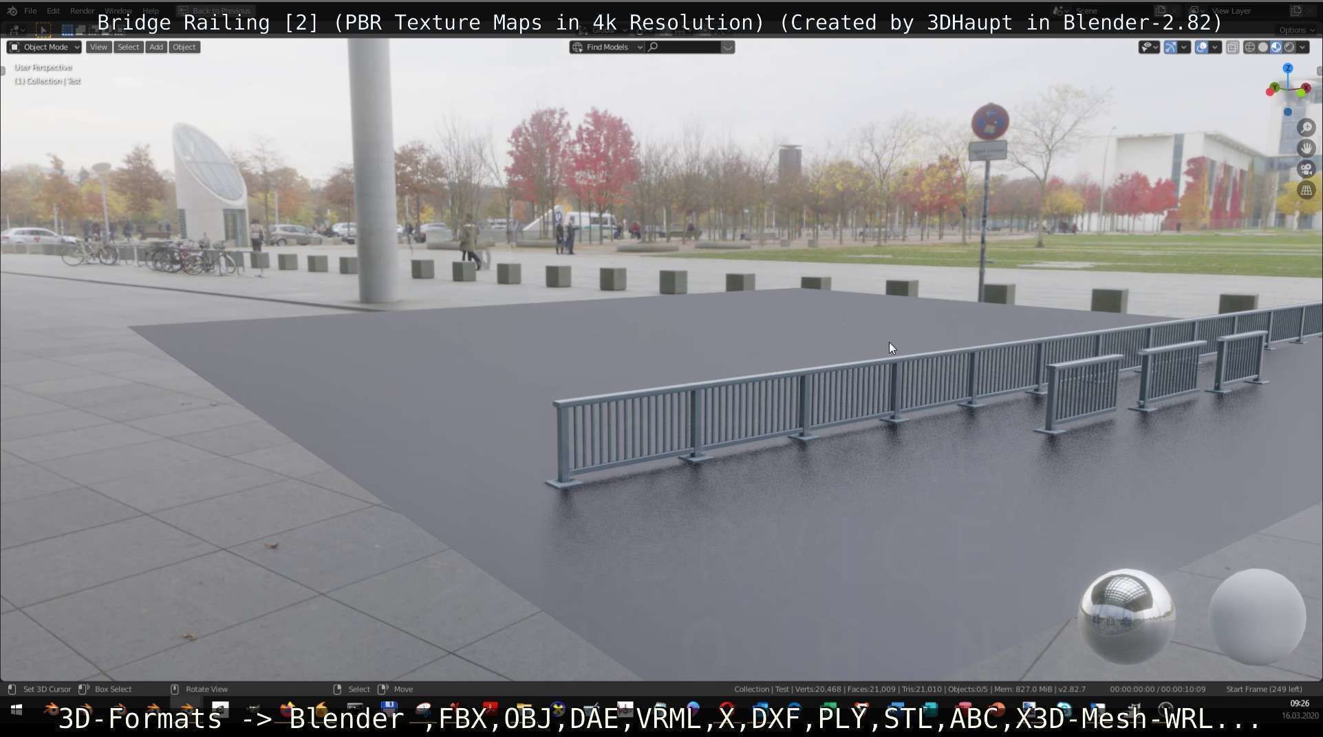 Bridge Railing Components 2 Low-poly 3D model_124