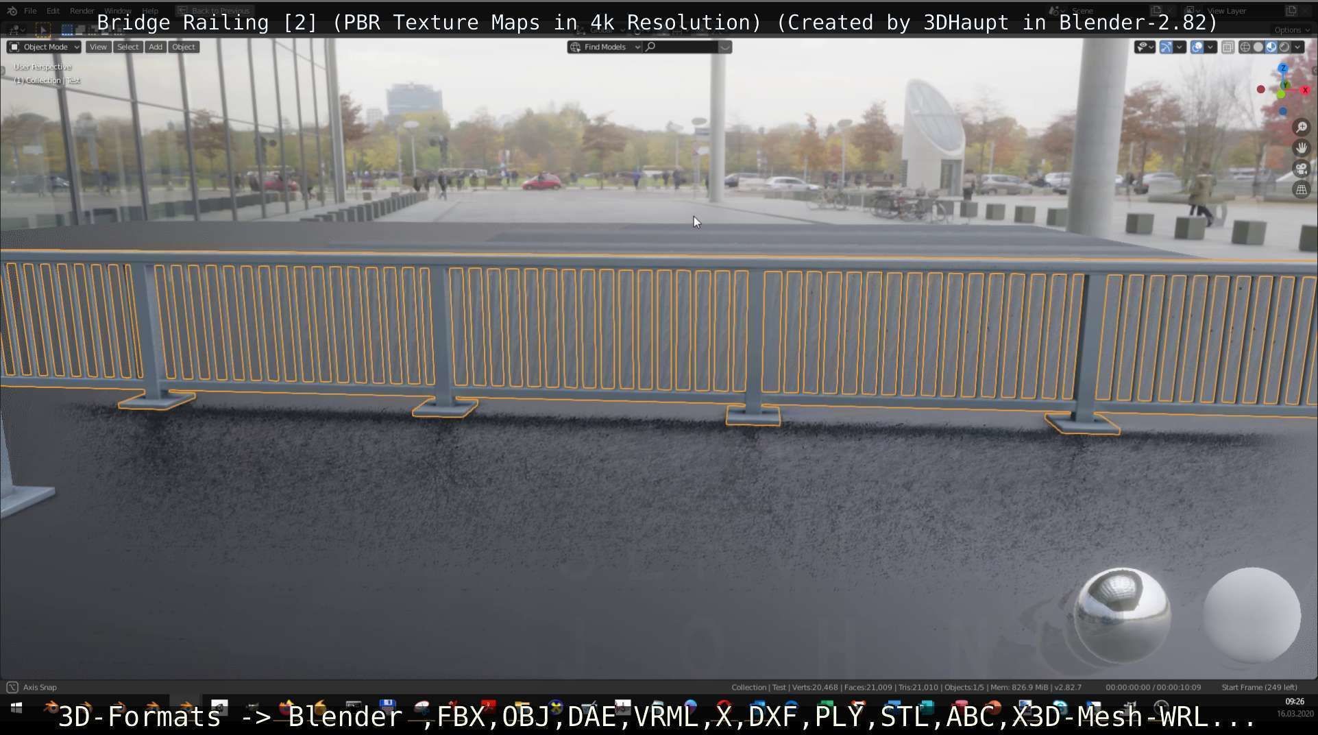 Bridge Railing Components 2 Low-poly 3D model_89