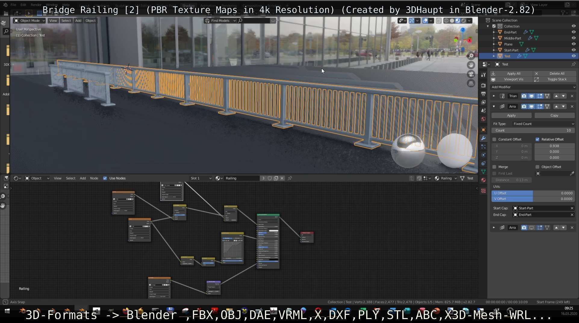 Bridge Railing Components 2 Low-poly 3D model_150
