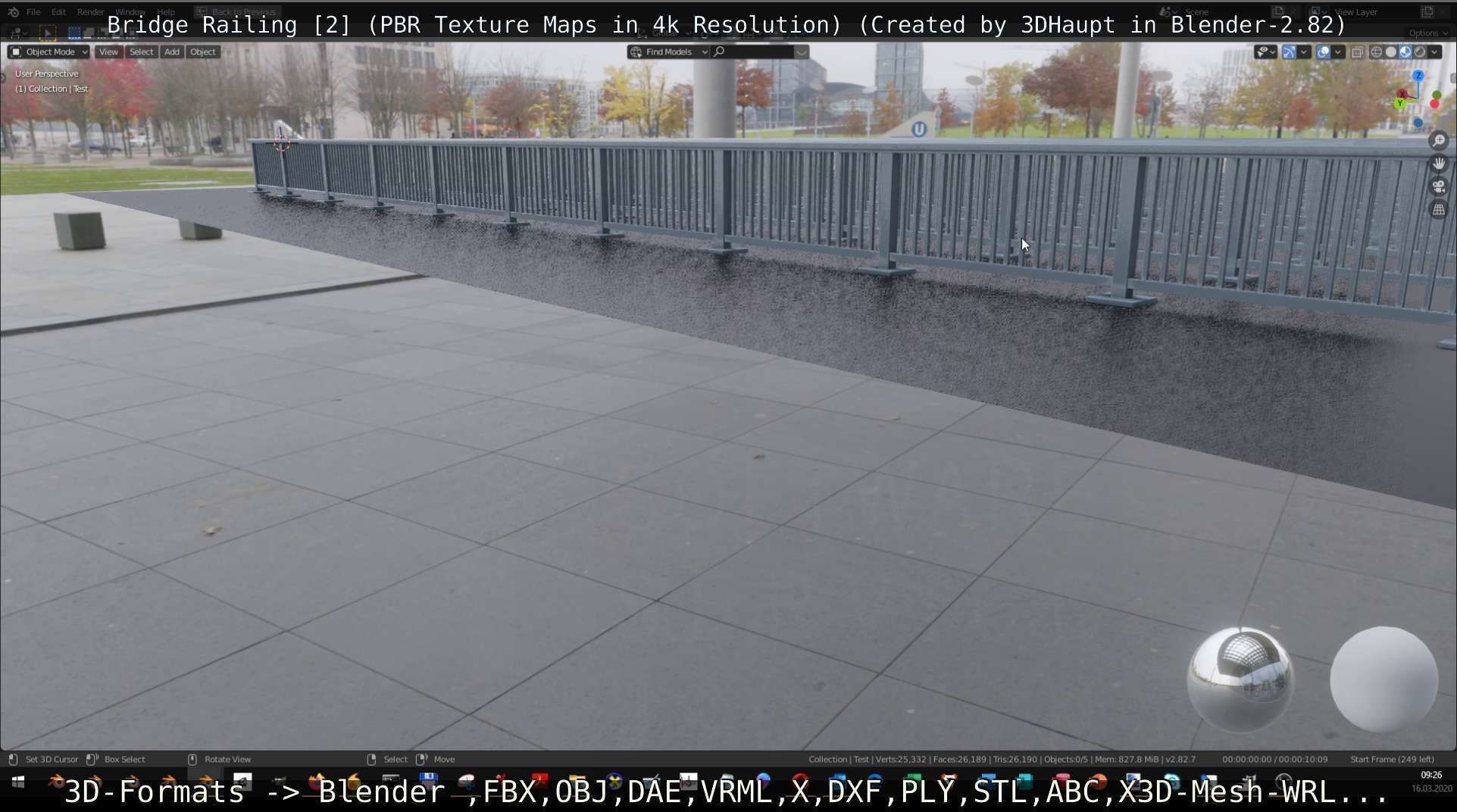 Bridge Railing Components 2 Low-poly 3D model_135