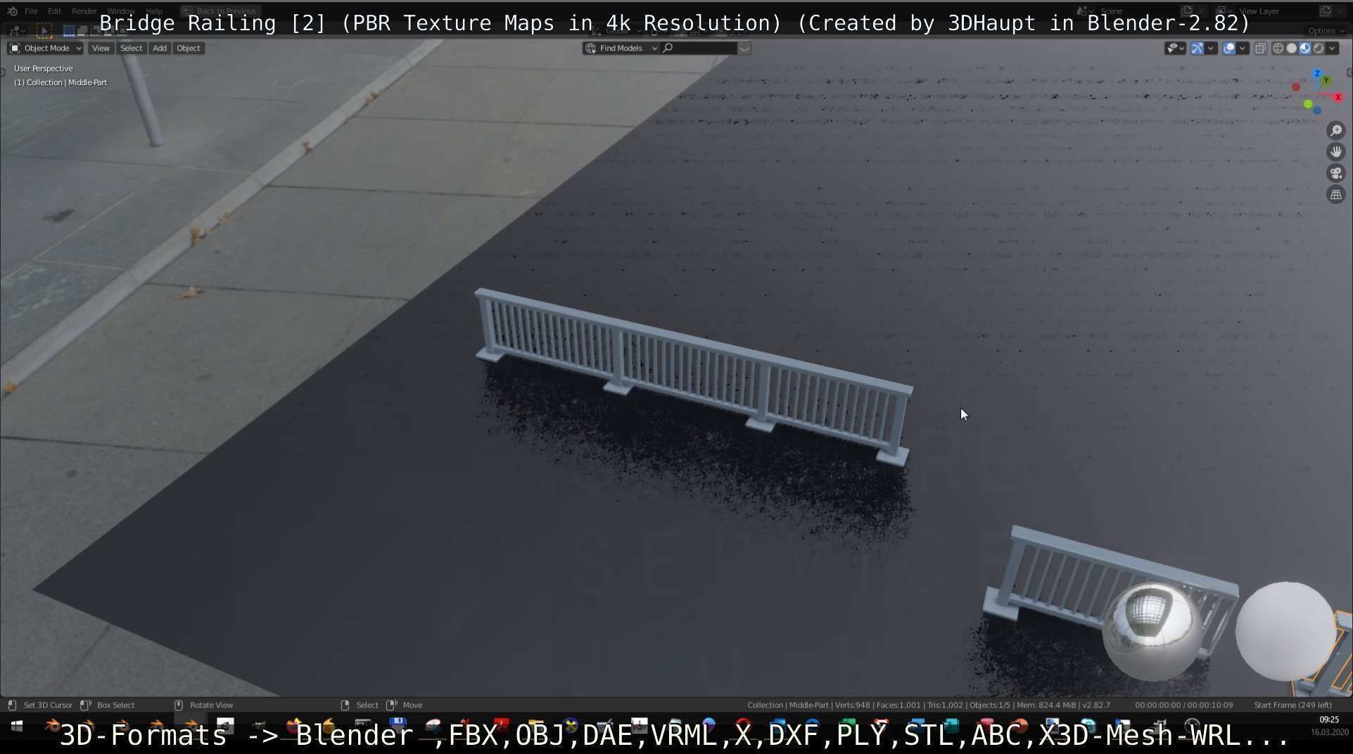 Bridge Railing Components 2 Low-poly 3D model_60