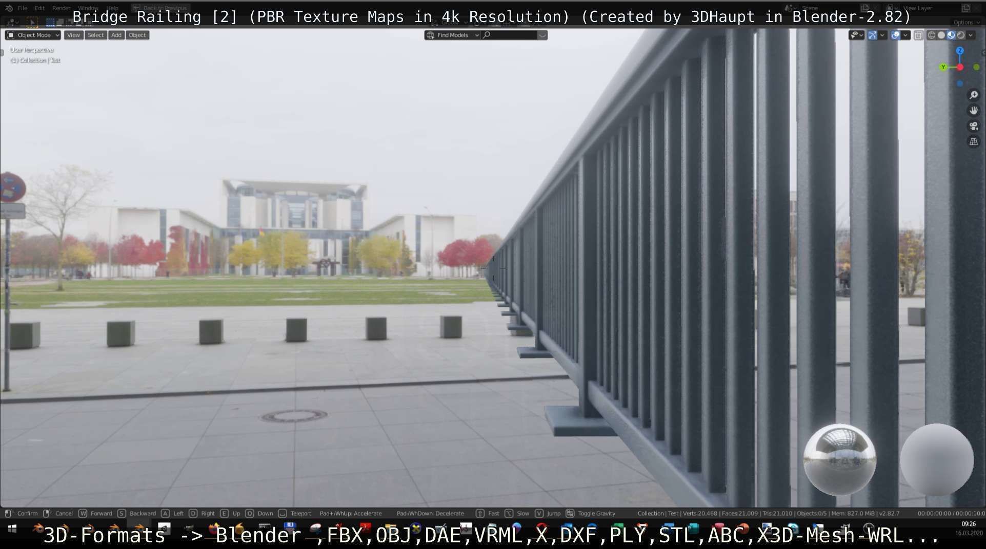 Bridge Railing Components 2 Low-poly 3D model_34