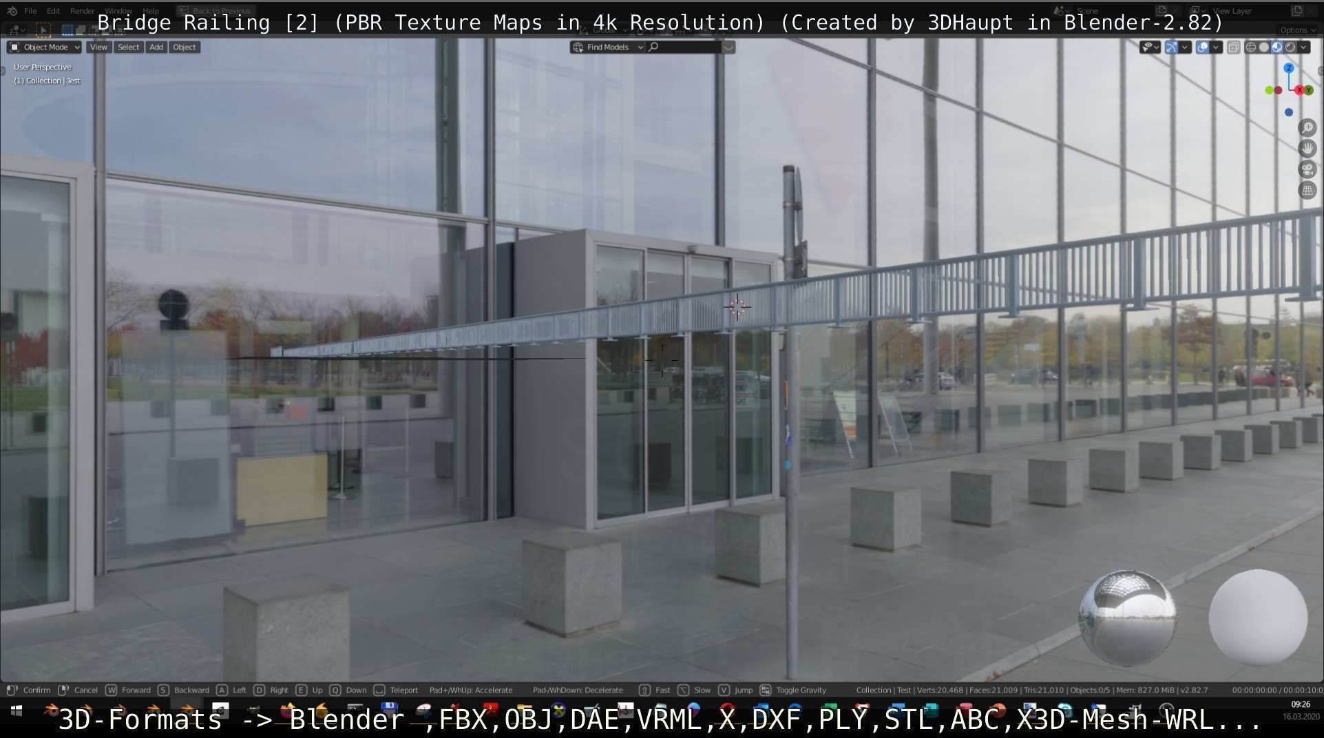 Bridge Railing Components 2 Low-poly 3D model_103