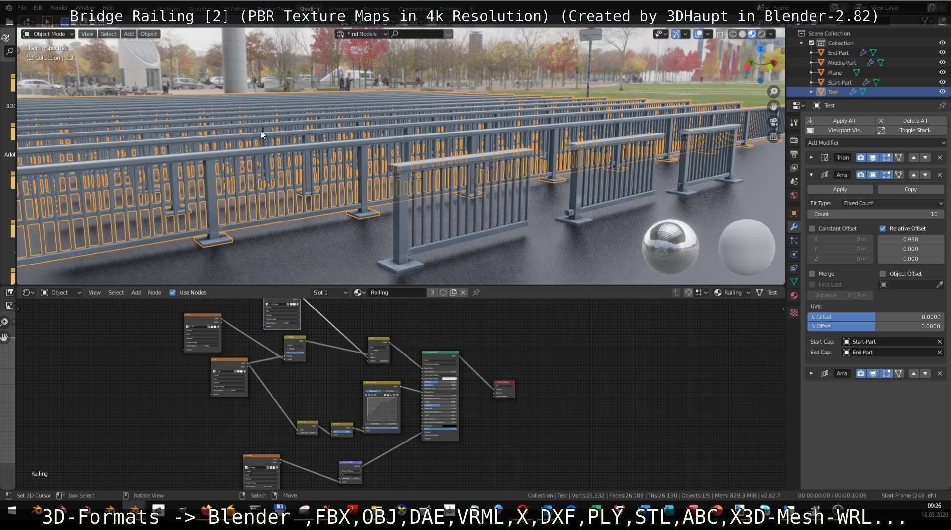 Bridge Railing Components 2 Low-poly 3D model_127