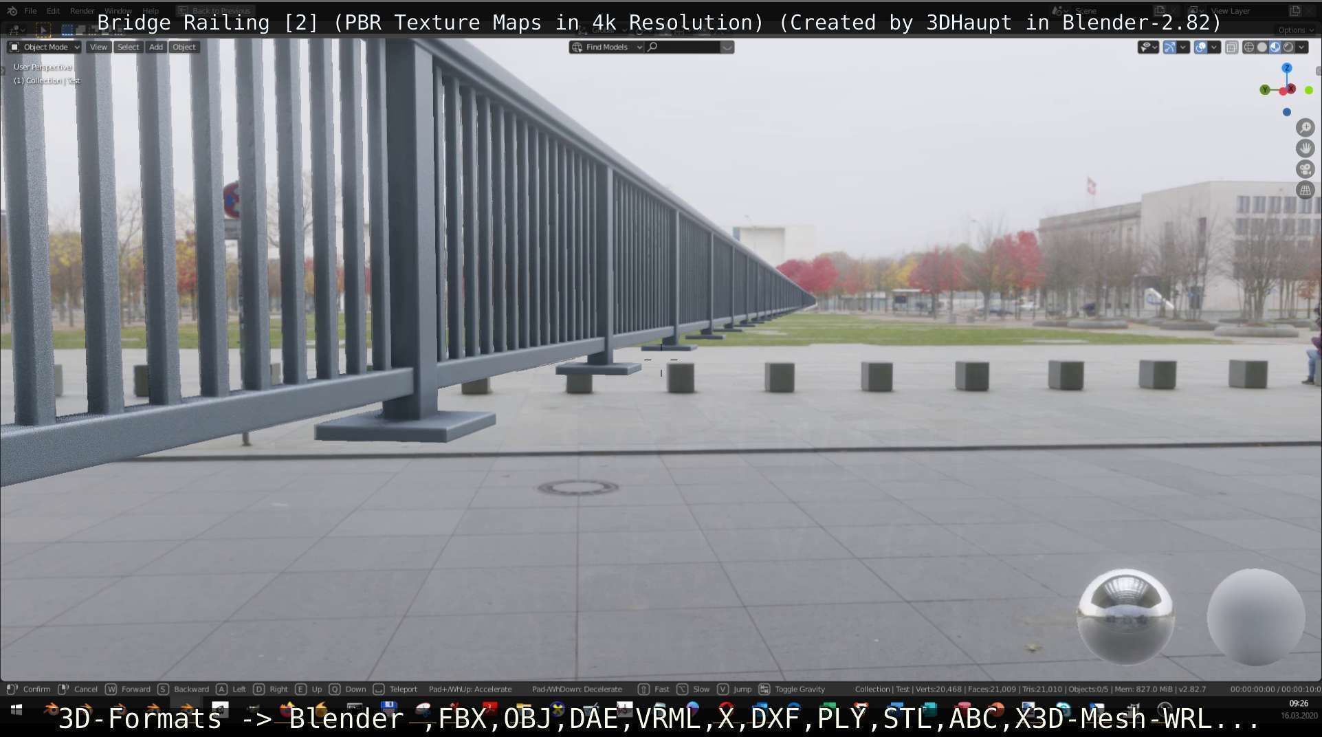 Bridge Railing Components 2 Low-poly 3D model_109