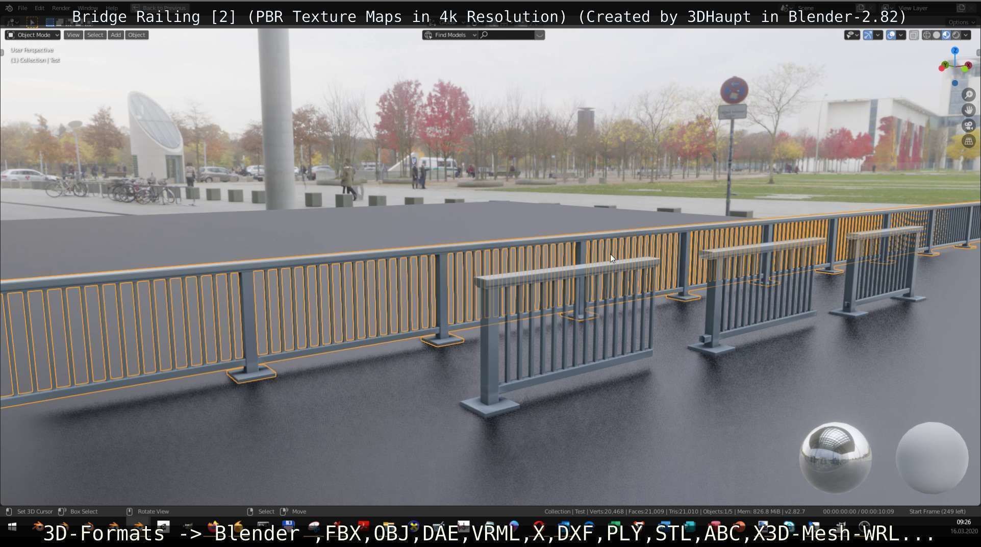 Bridge Railing Components 2 Low-poly 3D model_121