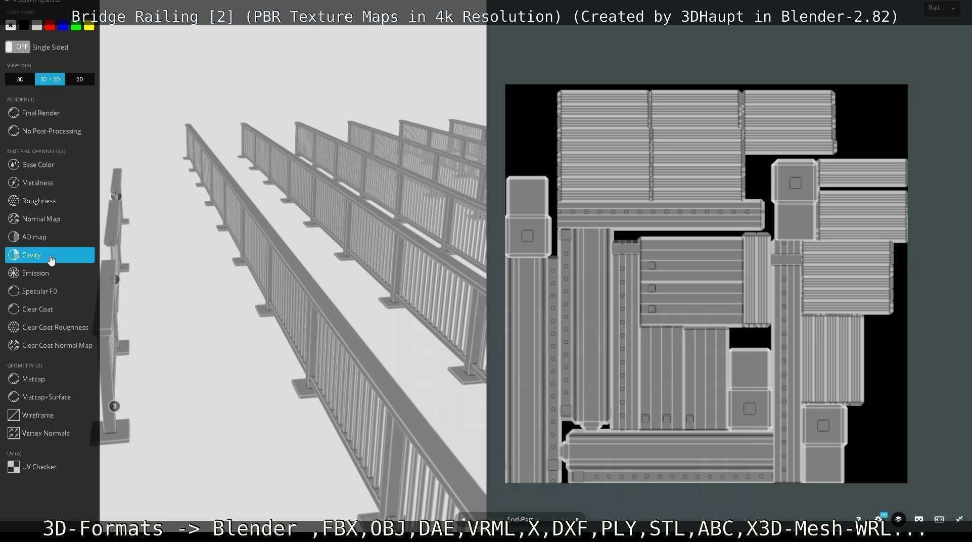 Bridge Railing Components 2 Low-poly 3D model_17