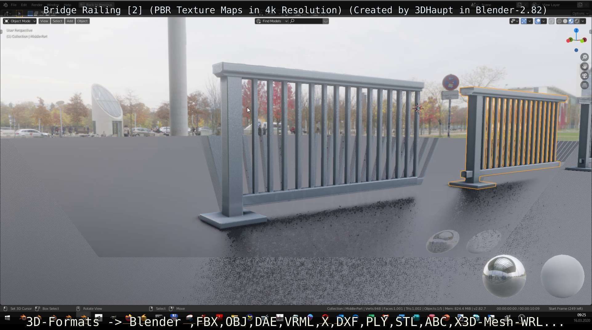 Bridge Railing Components 2 Low-poly 3D model_80