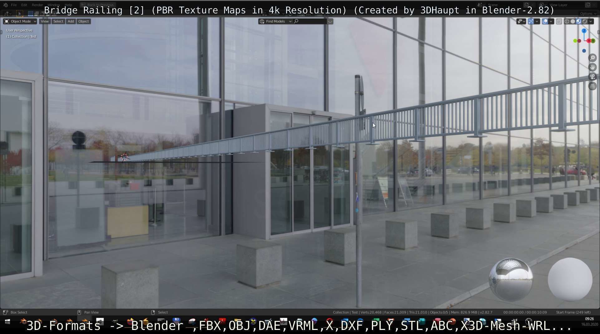 Bridge Railing Components 2 Low-poly 3D model_95