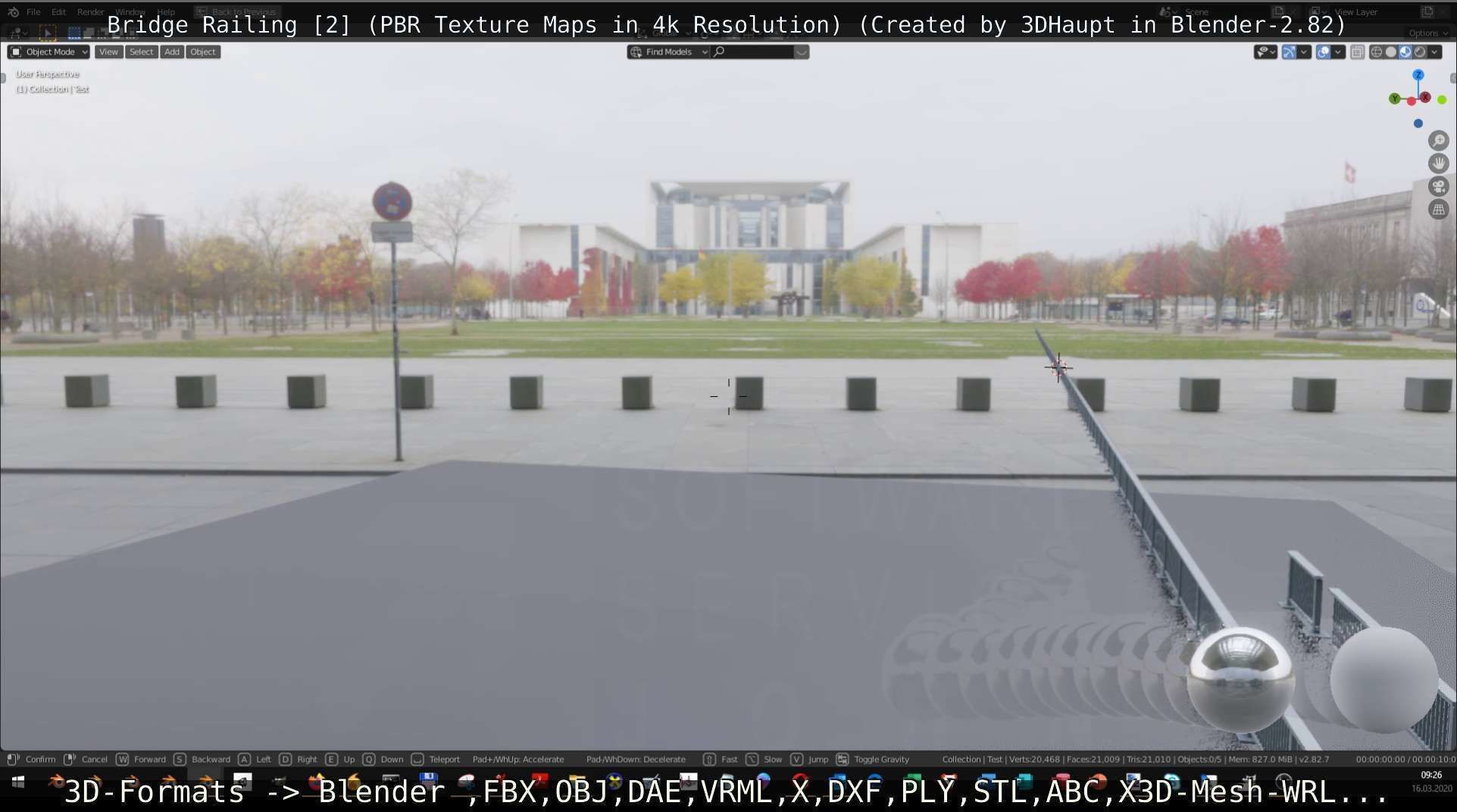 Bridge Railing Components 2 Low-poly 3D model_114