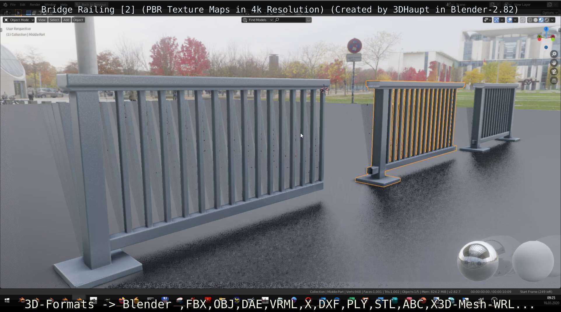 Bridge Railing Components 2 Low-poly 3D model_61