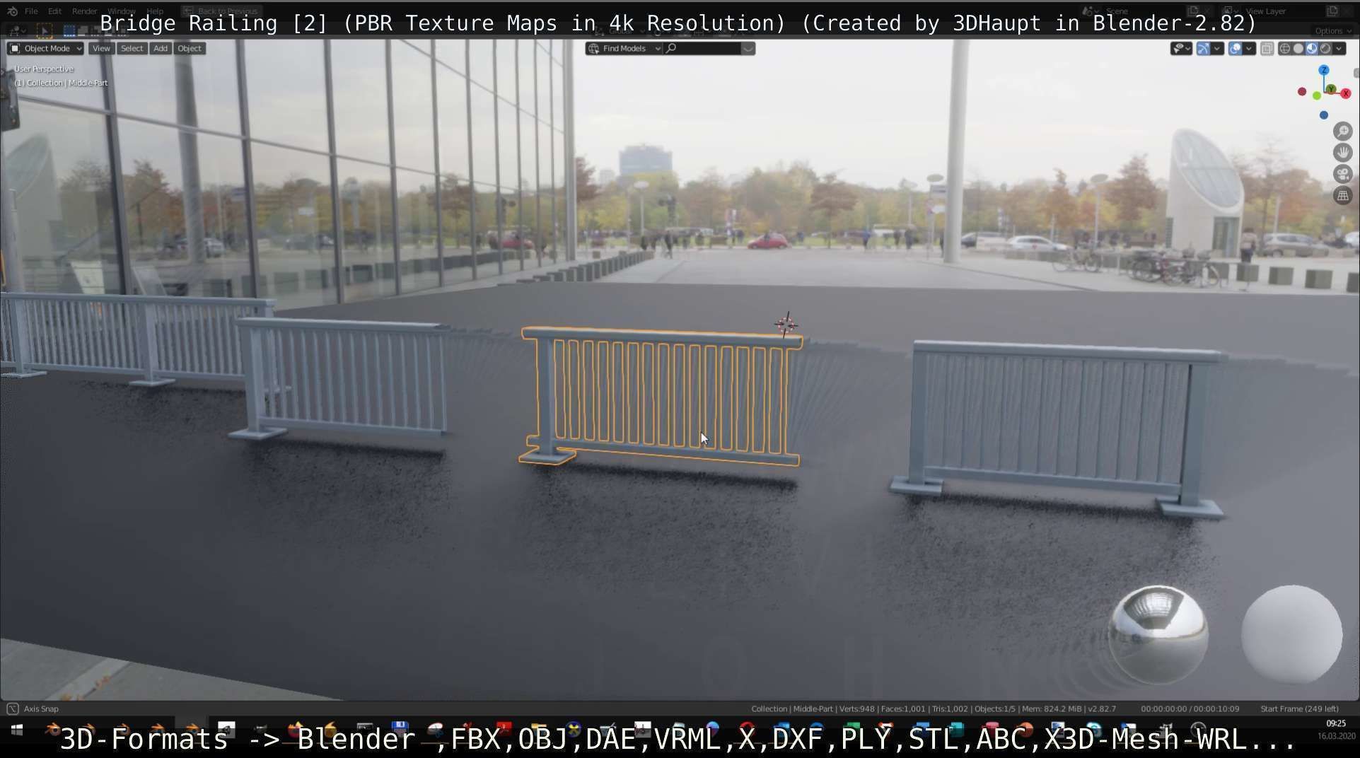 Bridge Railing Components 2 Low-poly 3D model_48