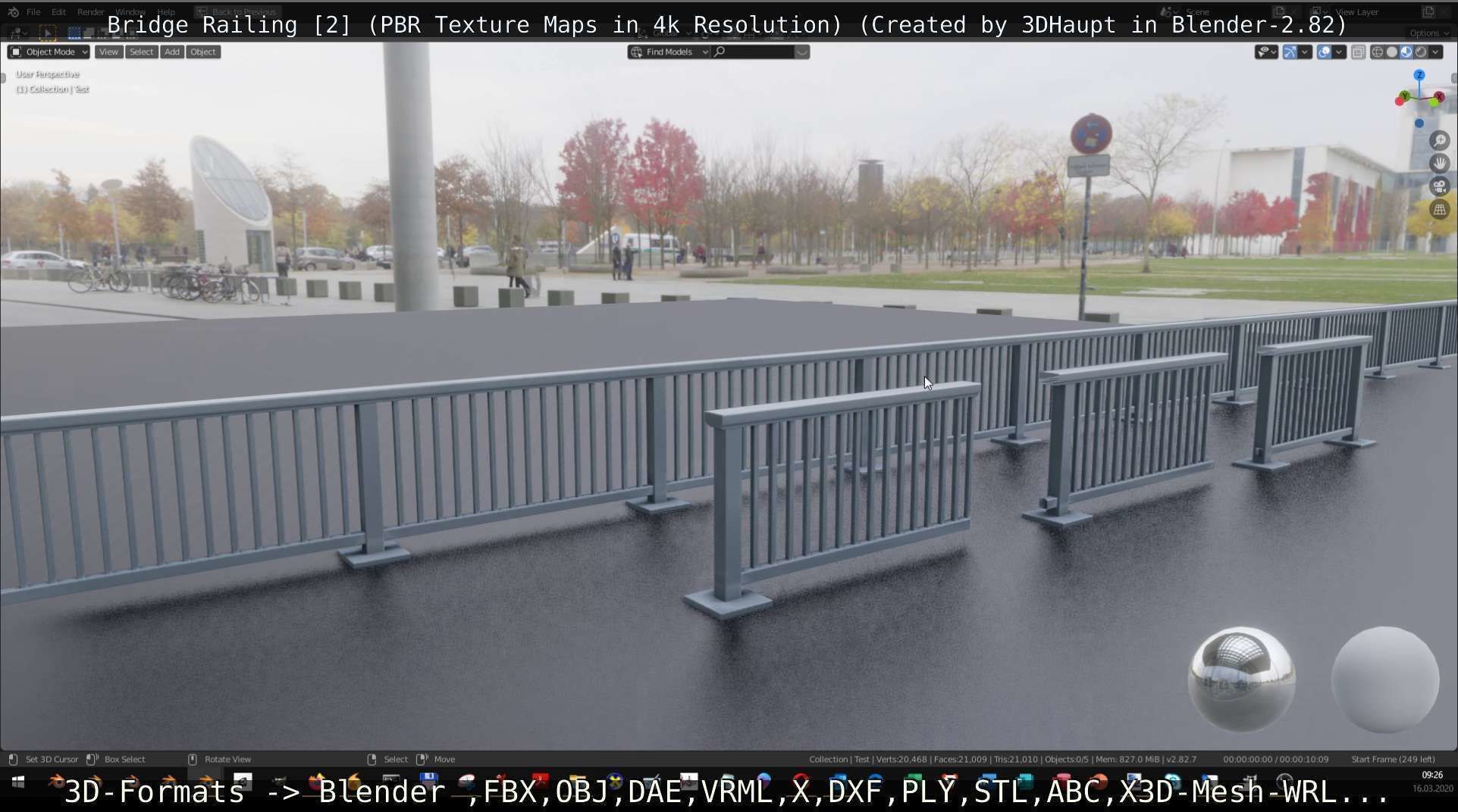 Bridge Railing Components 2 Low-poly 3D model_120