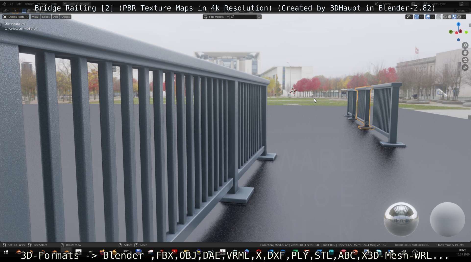 Bridge Railing Components 2 Low-poly 3D model_79