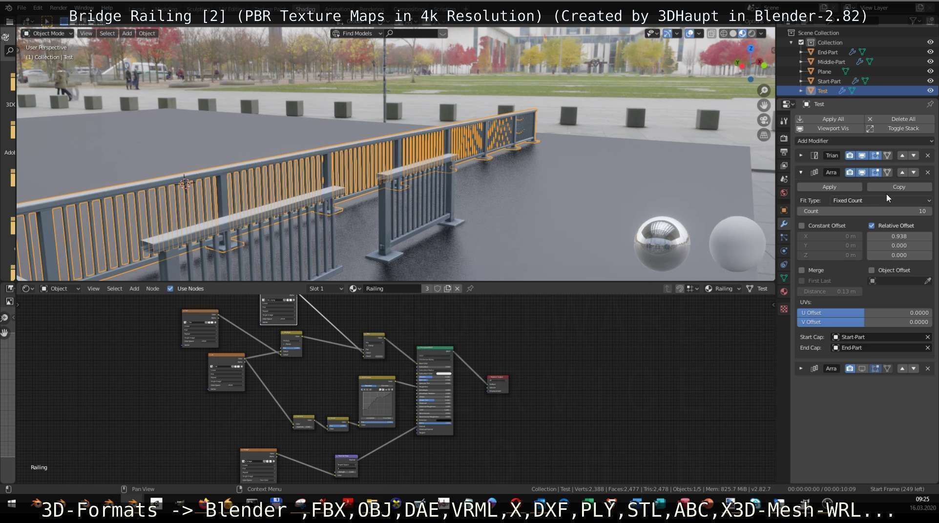 Bridge Railing Components 2 Low-poly 3D model_69