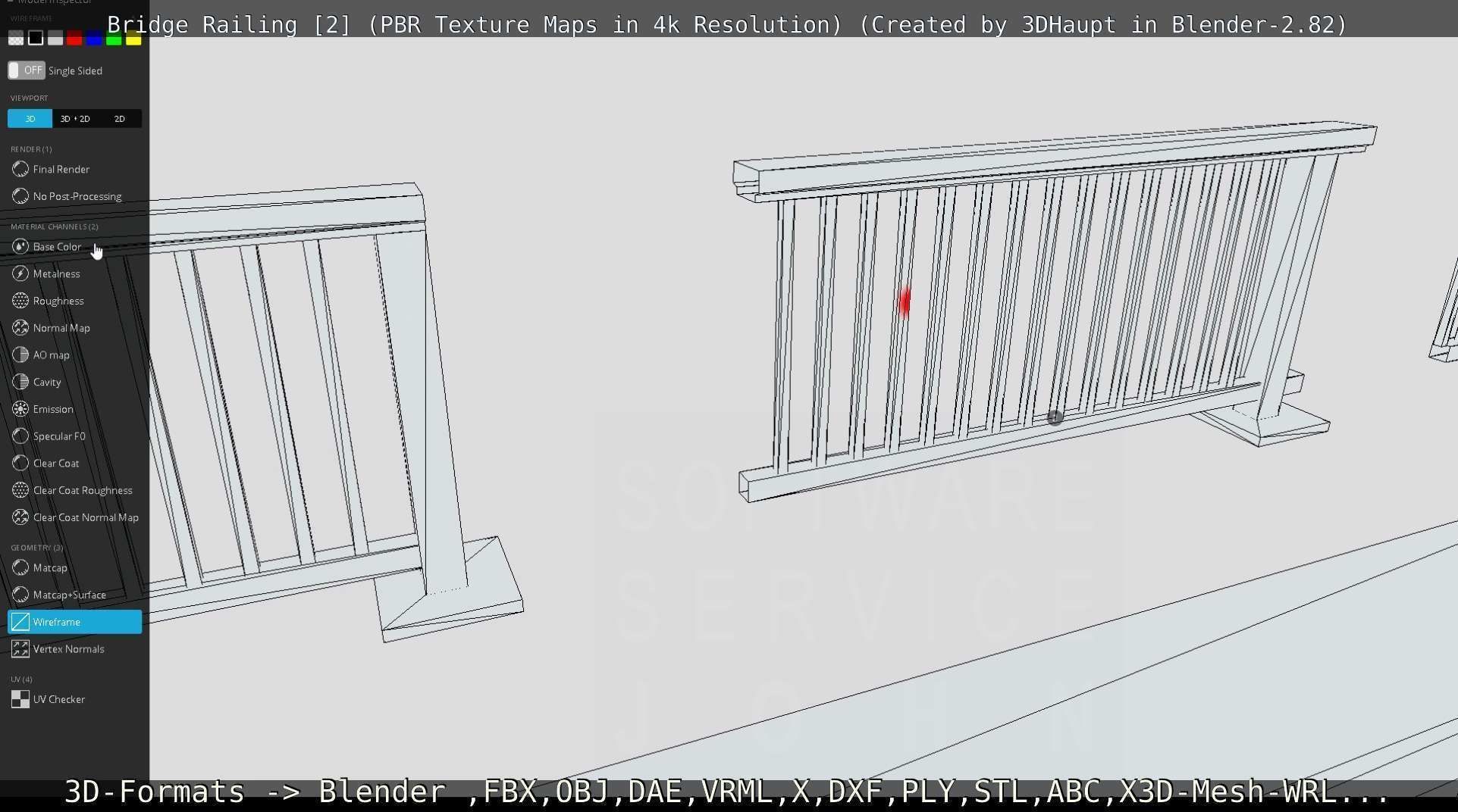 Bridge Railing Components 2 Low-poly 3D model_43