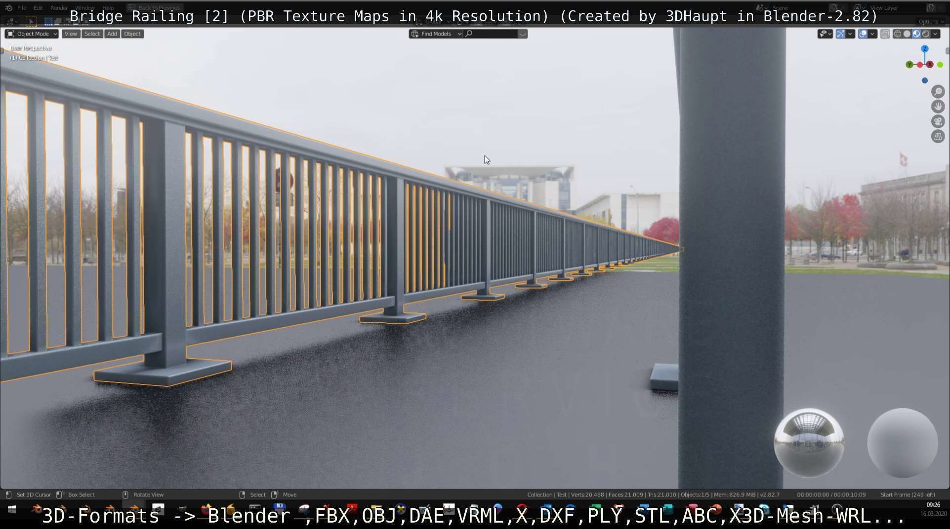 Bridge Railing Components 2 Low-poly 3D model_91