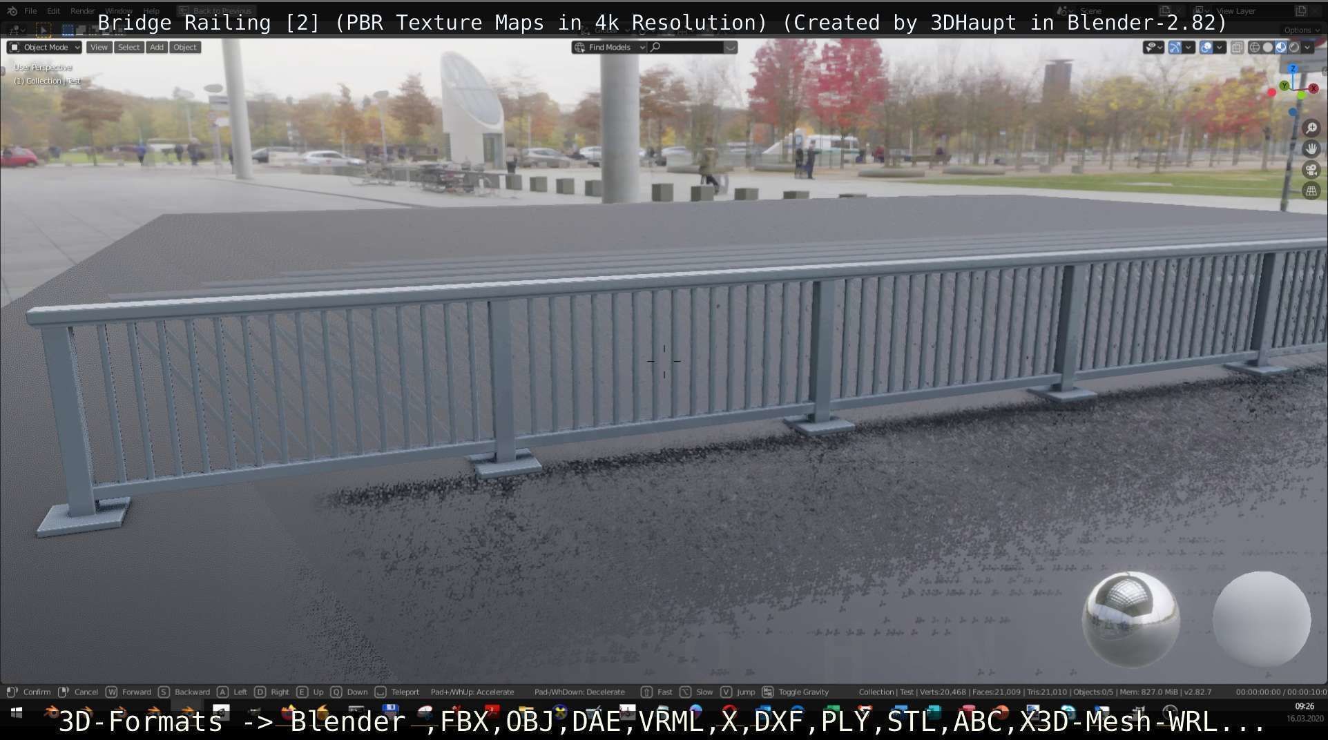 Bridge Railing Components 2 Low-poly 3D model_30