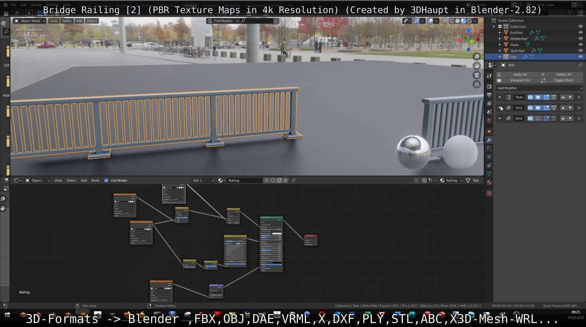 Bridge Railing Components 2 Low-poly 3D model_128