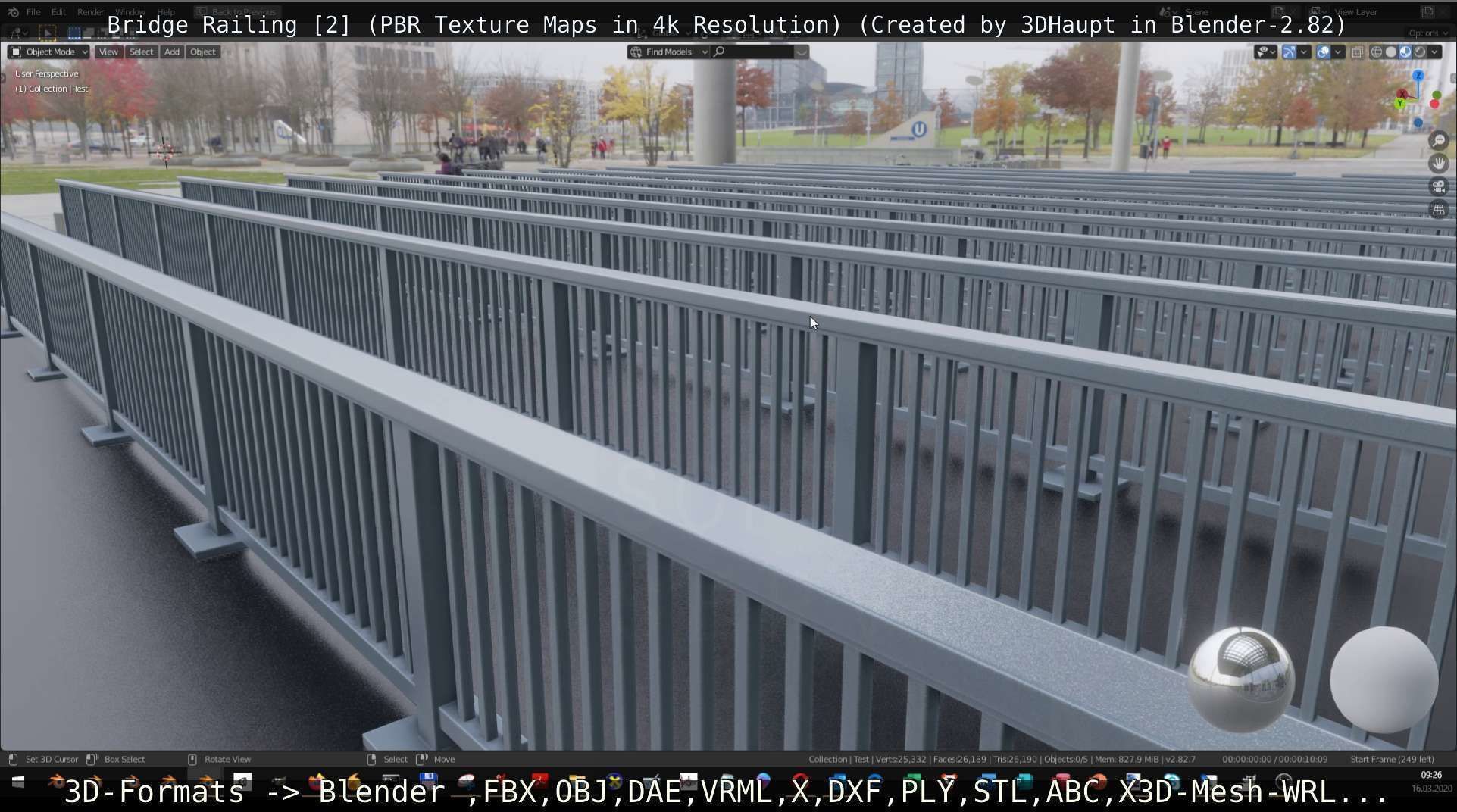 Bridge Railing Components 2 Low-poly 3D model_139