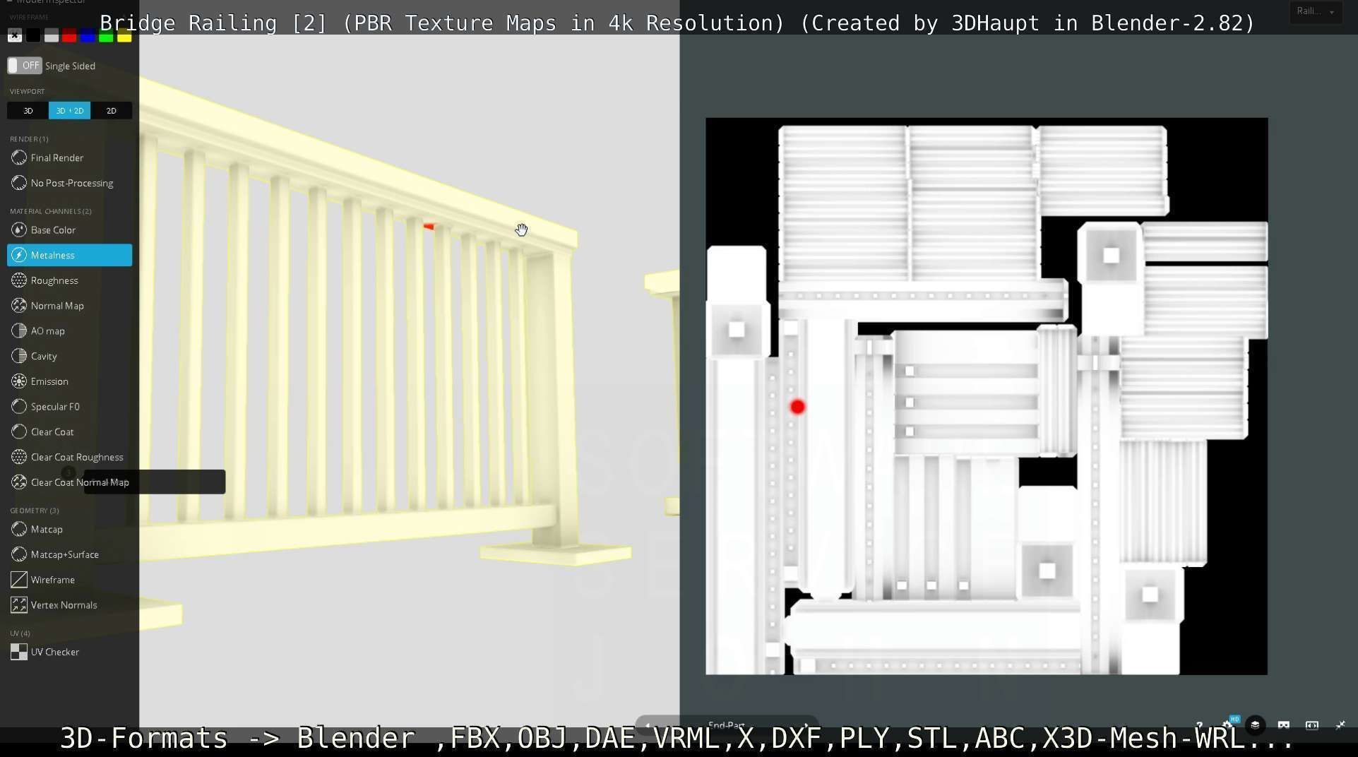 Bridge Railing Components 2 Low-poly 3D model_147
