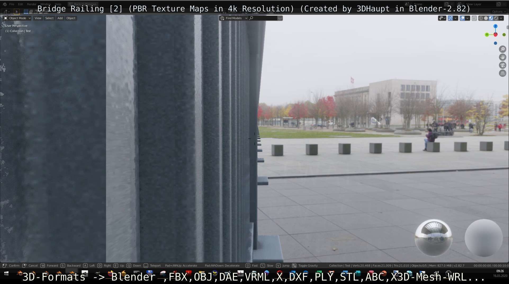 Bridge Railing Components 2 Low-poly 3D model_117