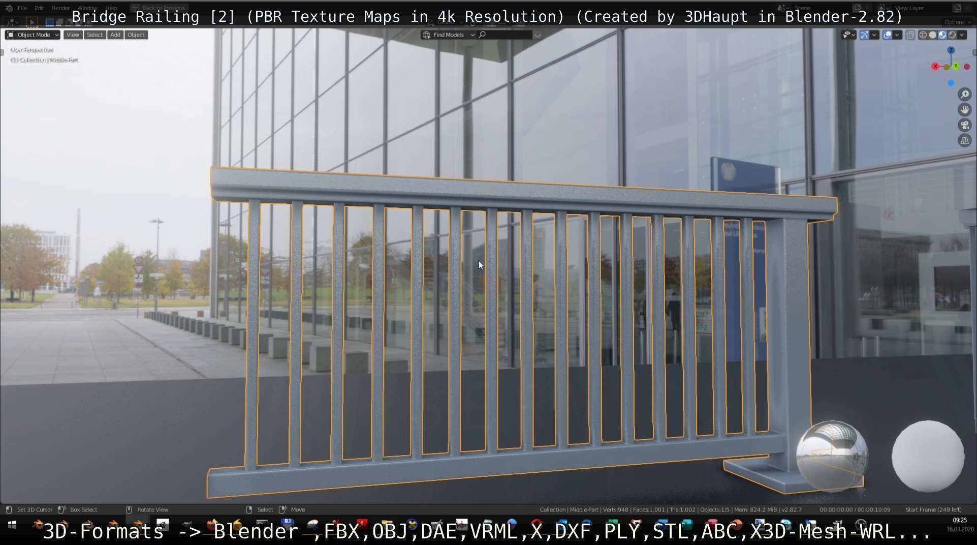 Bridge Railing Components 2 Low-poly 3D model_54