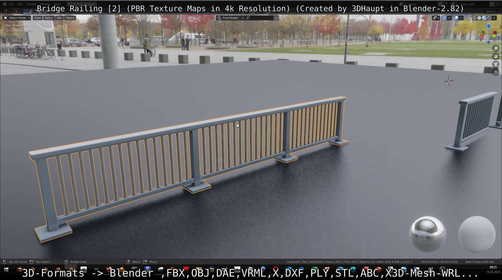 Bridge Railing Components 2 Low-poly 3D model_106