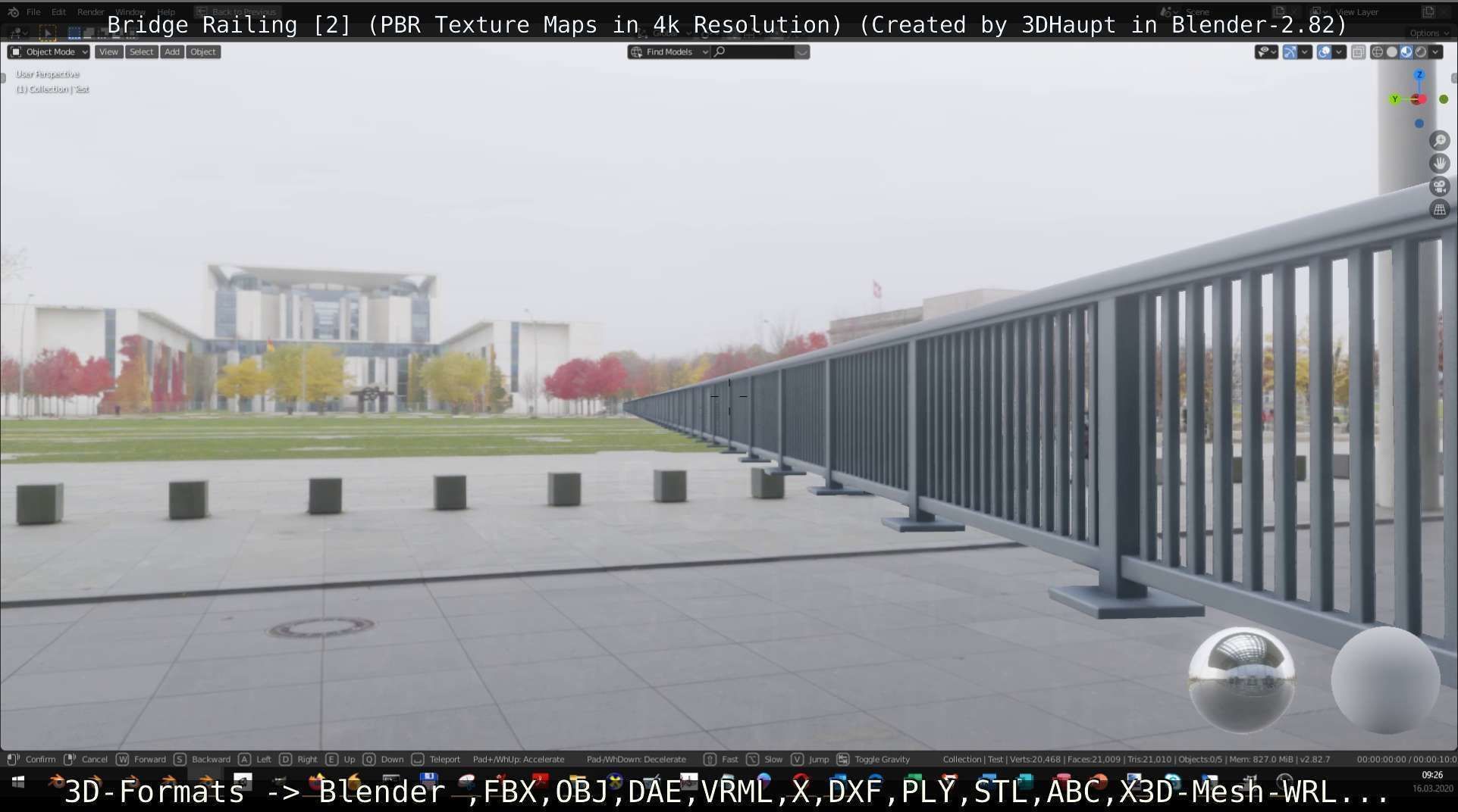 Bridge Railing Components 2 Low-poly 3D model_110