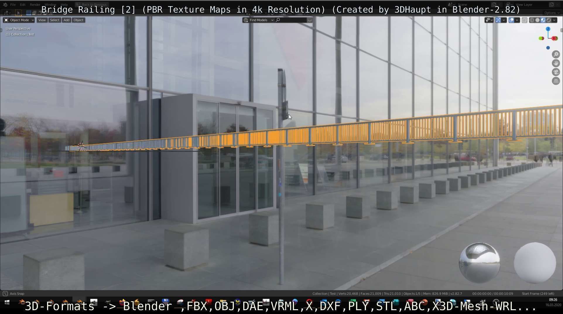 Bridge Railing Components 2 Low-poly 3D model_85